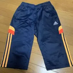 adidas ハーフパンツジャージ ネイビー/オレンジ 150cm 股下37cm