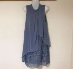 【パーティードレス 】くすみブルー