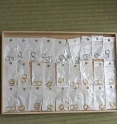 28ペア サージカルステンレス フープピアス金具セット