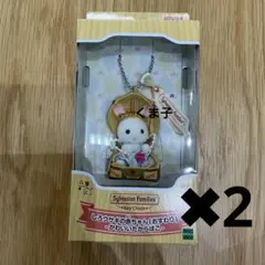 2箱　新品　たからばこ　キーチェーン　しろウサギ　赤ちゃん　シルバニアファミリー