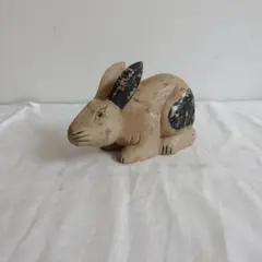 ヴィンテージ　うさぎの置物　木製　フランス　イギリス