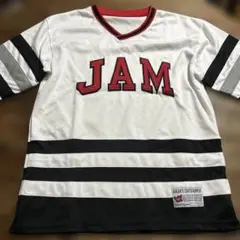 NFLJAM ジャージスウェット半袖Tシャツ ホワイト/ブラック/レッドLサイズ