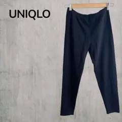 【ユニクロ】UNIQLO レディースレギンス　七分丈　ブラック　L 無地