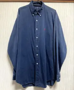 Ralph Lauren BLAKE ネイビー長袖ボタンダウンシャツ サイズL