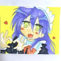 らき☆すた 泉こなた 手描きイラスト 画用紙