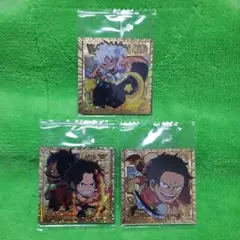 ワンピース大海賊 シールウエハース ゴールドパラレル 3種コンプ 未開封