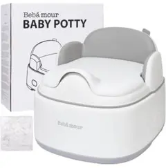 Bebamour おまる 補助便座 トイレトレーニング 3WAY グレー