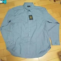 MCM メンズ長袖ボタンシャツ　LL　ネイビー