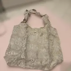 新品　エコバッグ ベージュ　花柄