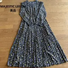 MAJESTIC LEGONワンピース花柄長袖サイズM美品
