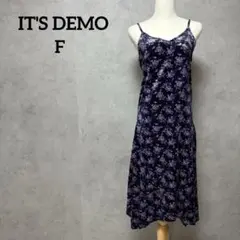 イッツデモ　キャミソールワンピース　ベロア　花柄　フリーサイズ