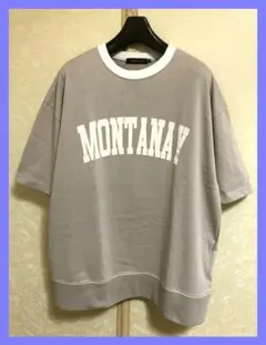 ☆超美品☆アメカジロゴ配色オーバーサイズカットソーTシャツベージュL☆