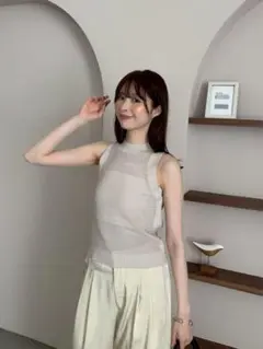 FRAY I.D ノースリーブ ハイネック セーター