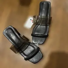 新品a.v.v.サンダル黒スケルトンお値下け