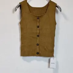 GRL リブ編みタンクトップ　Lサイズ