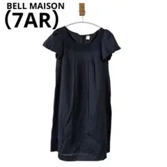 0613 BELLMAISON千趣会ベルメゾンワンピースレースネイビー大人可愛い