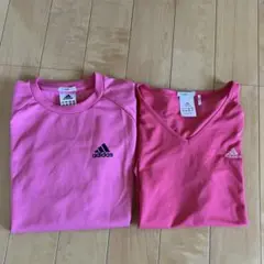 アディダス　Tシャツ　2枚　ピンク