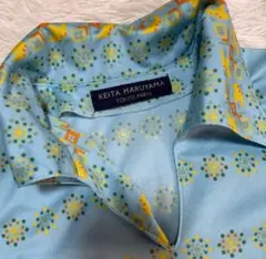 【美品】ケイタマルヤマ　チャイナシャツ　花柄　希少モデル　パープル　カットソー 美品】ケイタマルヤマ チャイナシャツ 花柄 希少モデル パープル