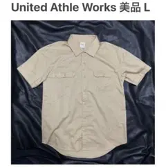 美品 United Athle Works 半袖 ワークシャツ L ベージュ