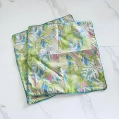 2枚【Tommy Bahama】トミーバハマ　トロピカル葉柄 クッションカバー
