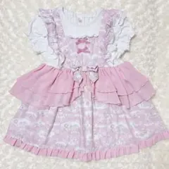 ♡coeur a coeur100cm♡ 半袖　ゆめかわ　ピンク　ワンピース
