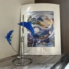 イルカ　振り子　バランスアート　ドルフィン　版画プリント　エッチングアート