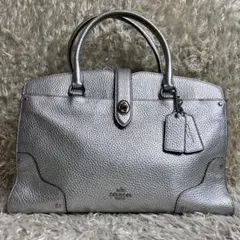 COACH 2way ハンドバッグ ショルダーバッグ ターンロック レザー