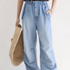 バンヤードストーム　ライトブルーデニムワイドパンツ　0