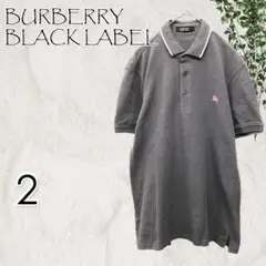 ◎BURBERRY BLACK LABEL 半袖 ポロシャツ ロゴ 刺繍 2