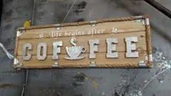 アメリカンクラッシック ウォールプラーク カフェ看板 COFFEE壁掛け看板