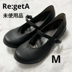Re:getA R2361 ローヒールストラップパンプス　ブラック M