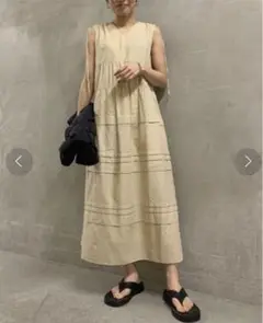 【美品】ミラオーウェン　Mila Owen タックデザインティアードワンピース