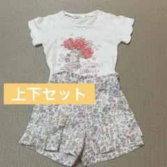 スラップスリップ　フラワー柄Tシャツとショーツセット