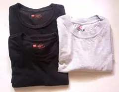 Hanes ヘインズ BEEFY-T グレーXS Japan FitブラックS