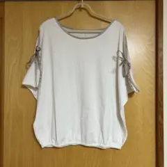 エニィファム　縁リボンカットソー