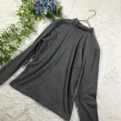 【chocol raffine robe】グレーカットソー♡モックネック(F)