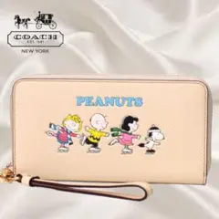 COACH X PEANUTS アラウンドジップ スヌーピー u0026フレンズ 財布