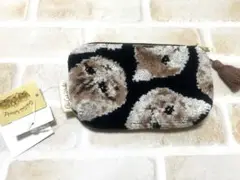 新品タグ付き　GiGi World 猫ちゃん柄のポーチ タッセル付き