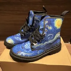 【新品未使用】galartsyゴッホ糸杉柄ブーツ