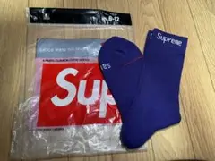 【新品未使用】Supreme Hanes クルーソックス むらさき 1足