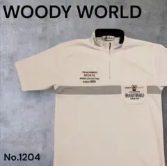 WOODY WORLD Y2K ハーフジップ ホワイト ゴルフ スポーツウェア