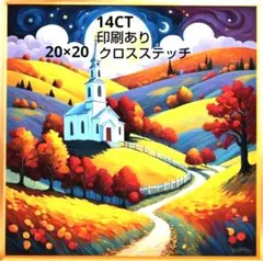 クロスステッチキット　印刷あり　20×20　14CT