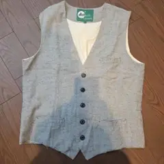 【美品】CREST グレー ボタン付きベスト Lサイズ