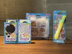 【新品未開封】アクアビーズ トレイ, ペン, 白黒ビーズ セット