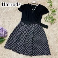 日本製♡Harrods カシュクール ドッキングワンピース 花柄 りぼん