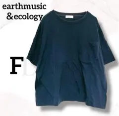 アースミュージック&エコロジー　Ｔシャツ　F　美品　シンプル　ゆったりサイズ　夏