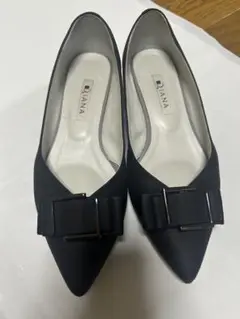 DIANA ダイアナ　リボン付きフラットパンプス23cm