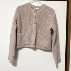 GU ダブルポケットニットジャケット ピンク　Mサイズ