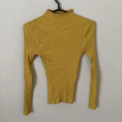 UNITED ARROWS マスタード　イエロー　リブニット　セーター