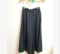 黒ワイドパンツ サイズM ウエストゴム きれいめ